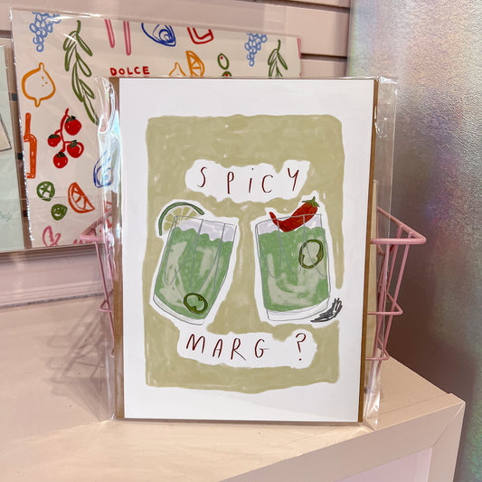 Spicy Marg Cheers Wall Art Print