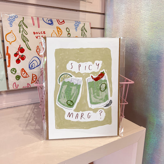Spicy Marg Cheers Wall Art Print