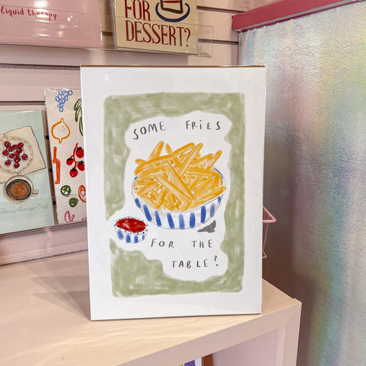 Fries For The Table Wall Art Print
