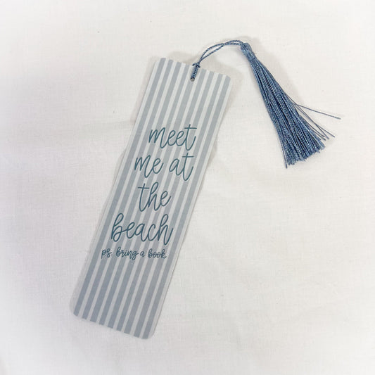Meet Me At The Beach Tassel Bookmark