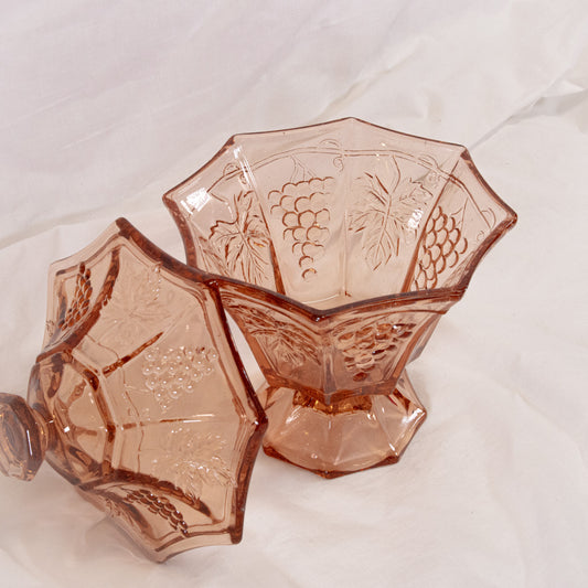 Pink Glass Decorative Jar