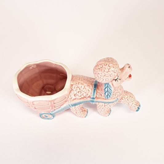 Vintage Pink Poodle Dish