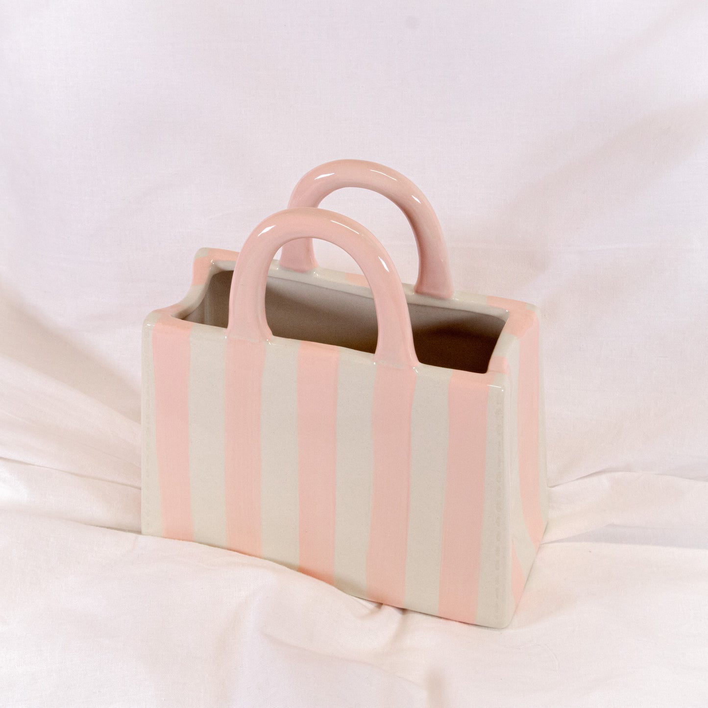 Striped Purse Vase