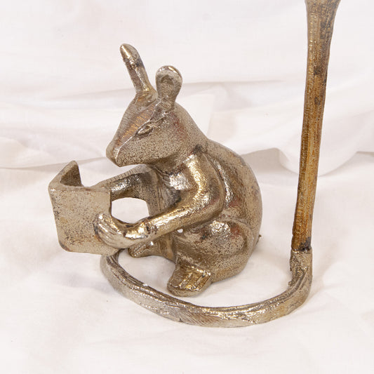 Reading Mouse Candle Holder
