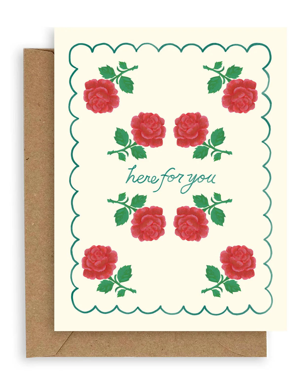Here For You Roses Greeting Card