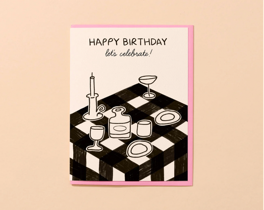 Classic Dinner Party Birthday Greeting Card