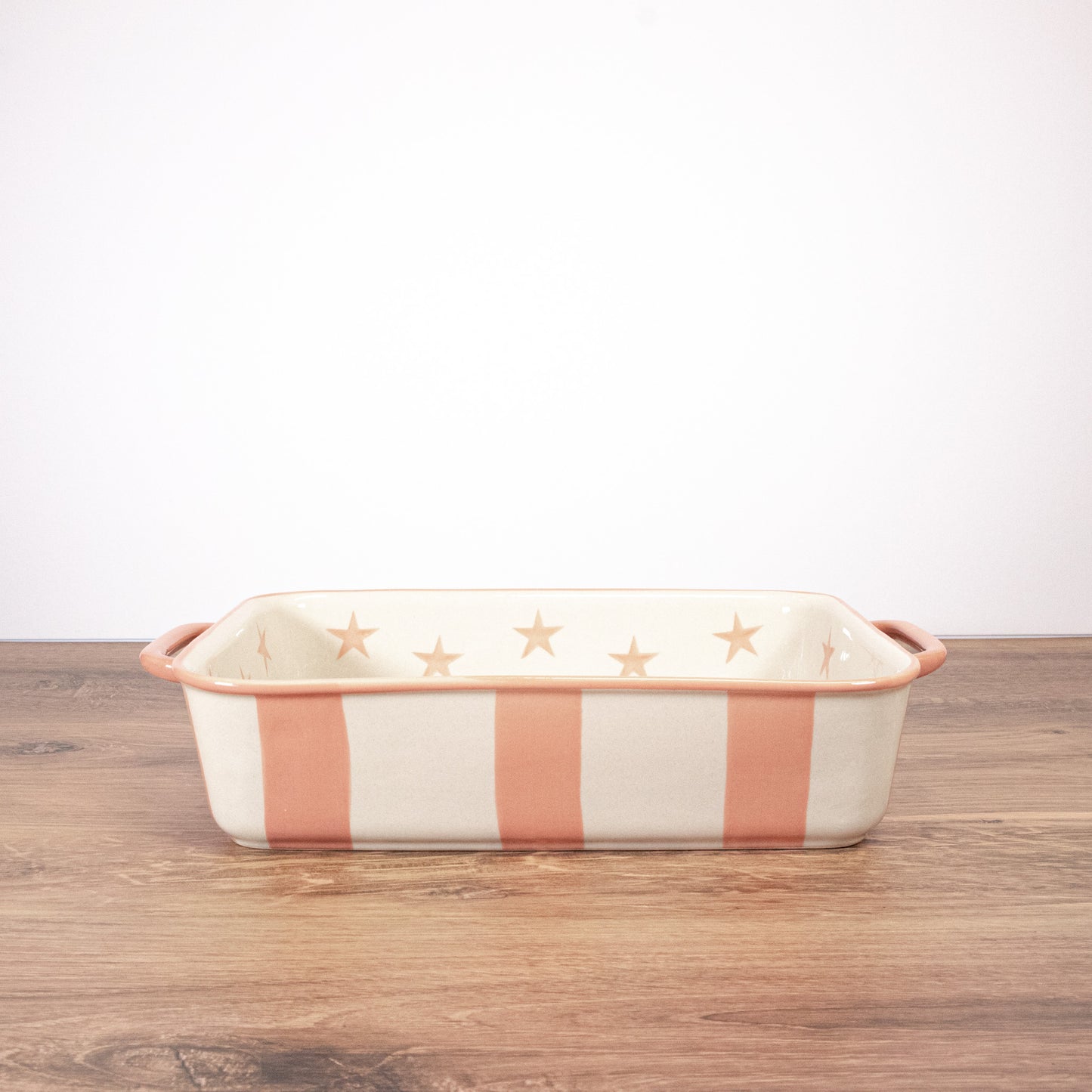 Pink Stars Rectangular Baking Dish