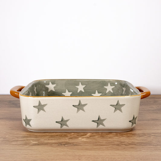 Green Stars Square Baking Dish