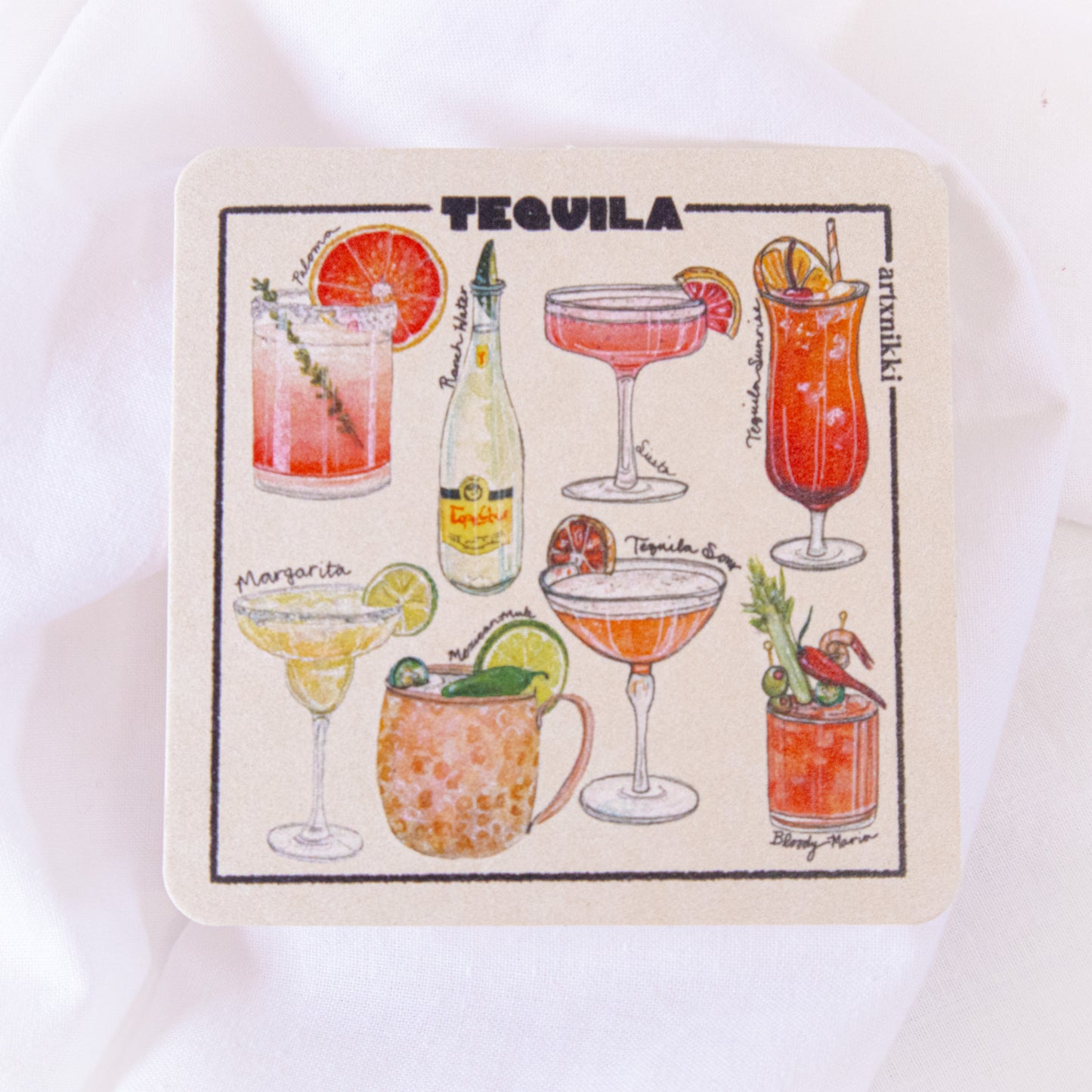 Tequila Cocktails Coaster Set