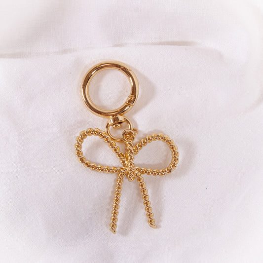 Twist Bow Bag Charm Keychain