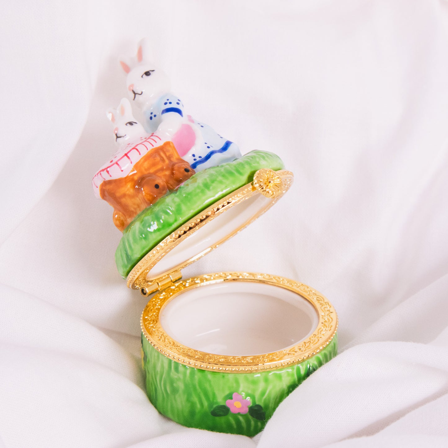Bunny Picnic Trinket Box