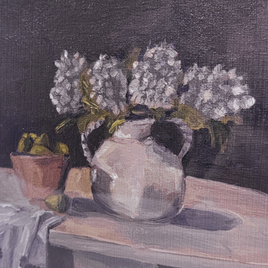 Vase Of Hydrangeas Wall Art Print