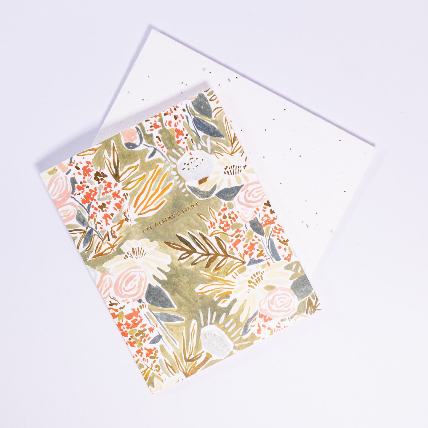 Always Here Floral Sympathy Greeting Card