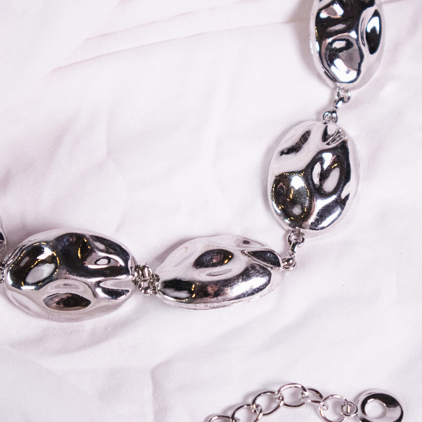Chunky Silver Chain Belt
