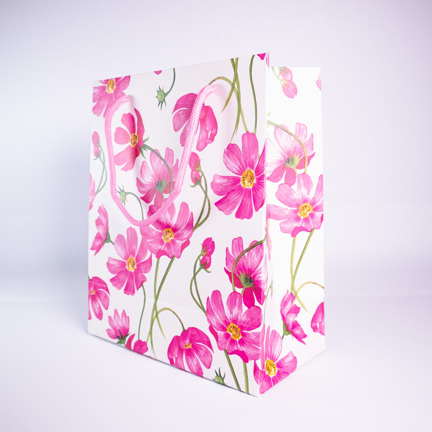 Pink Flowers Gift Bag