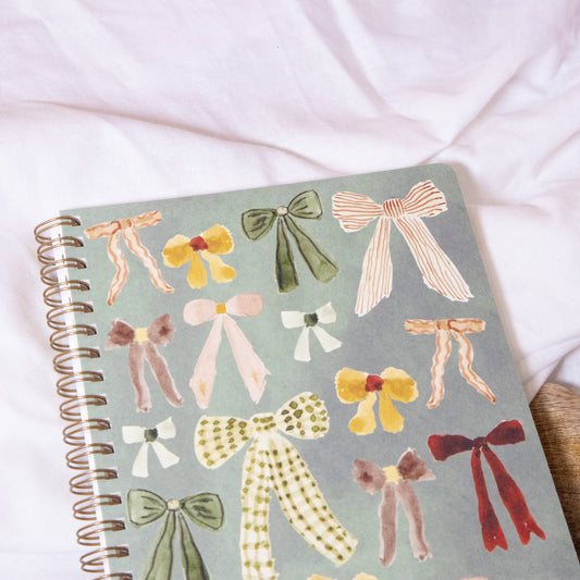 Watercolor Bows Spiral Notebook