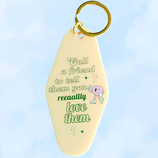 Call A Friend Motel Keychain