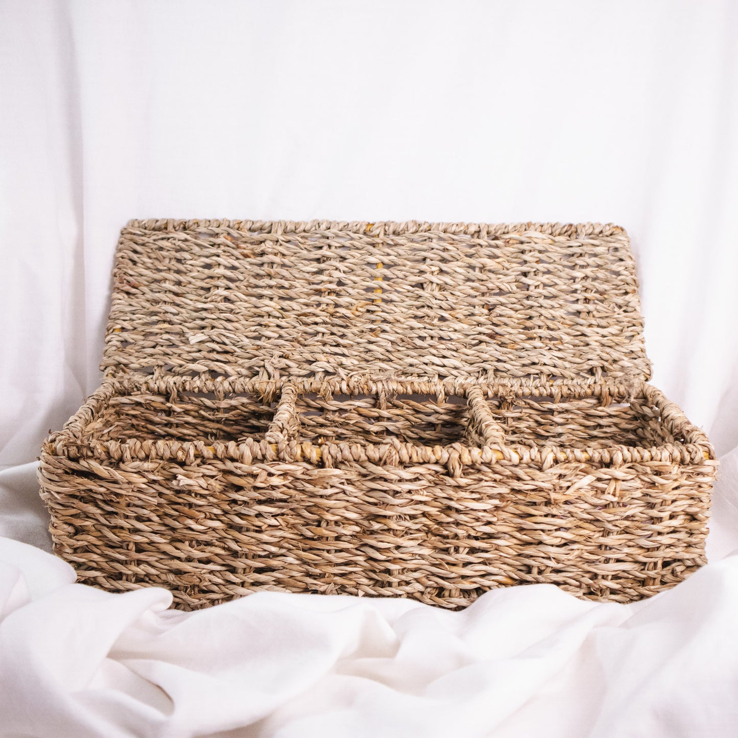 Woven Three Section Basket