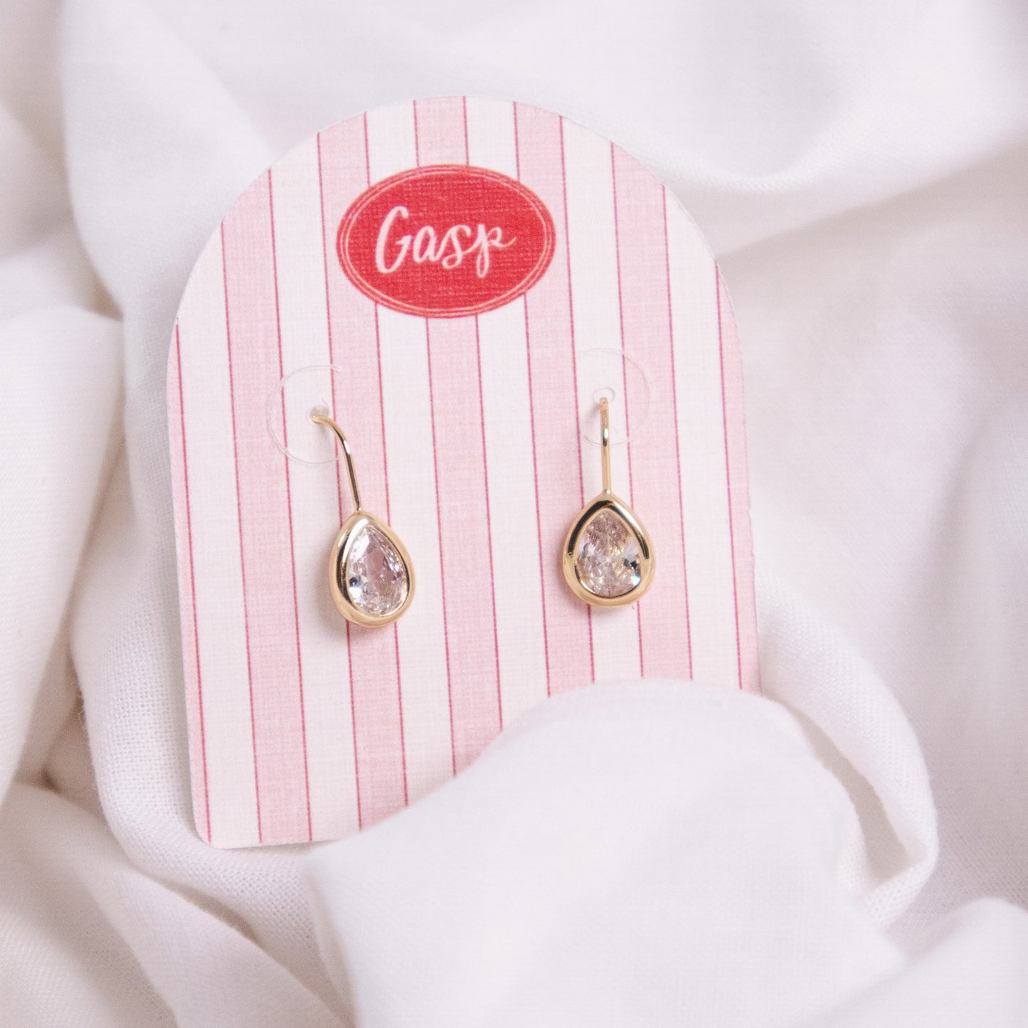 Teardrop Bezel Earrings