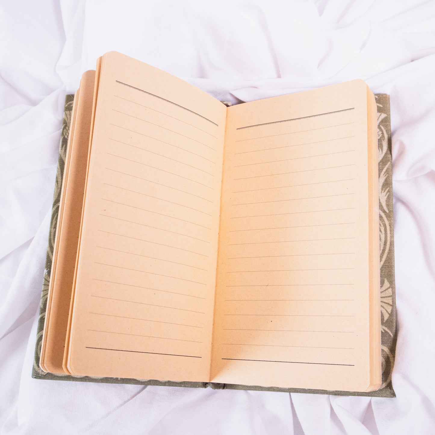 Vintage Floral Canvas Notebook
