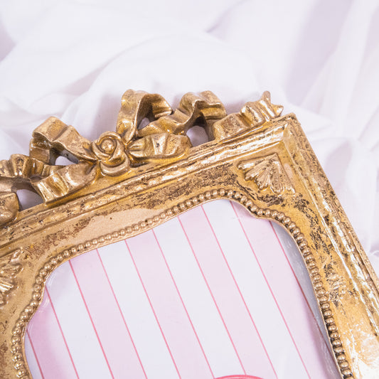Ornate Gold Bow Photo Frame