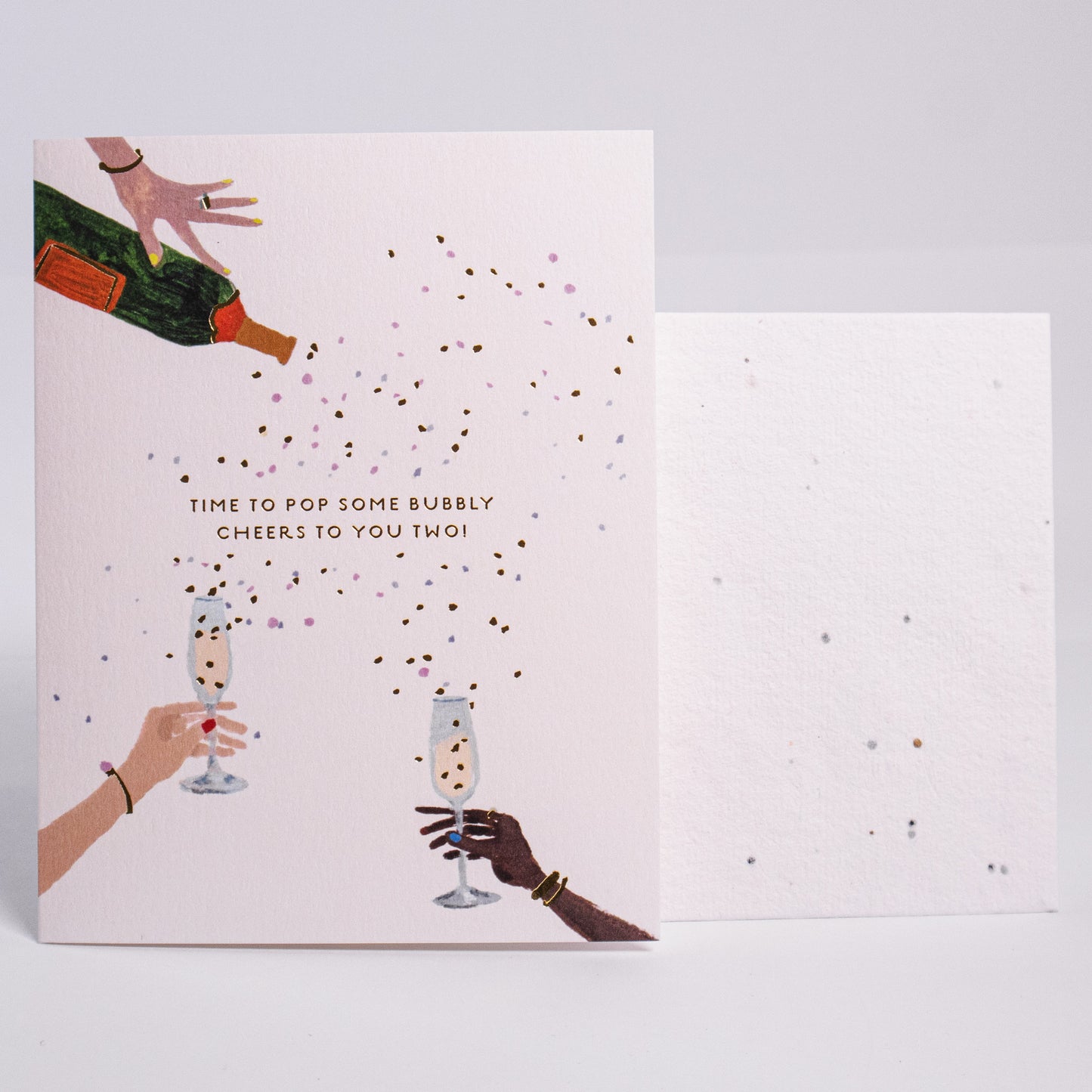 Pop Some Bubbly Engagement Greeting Card