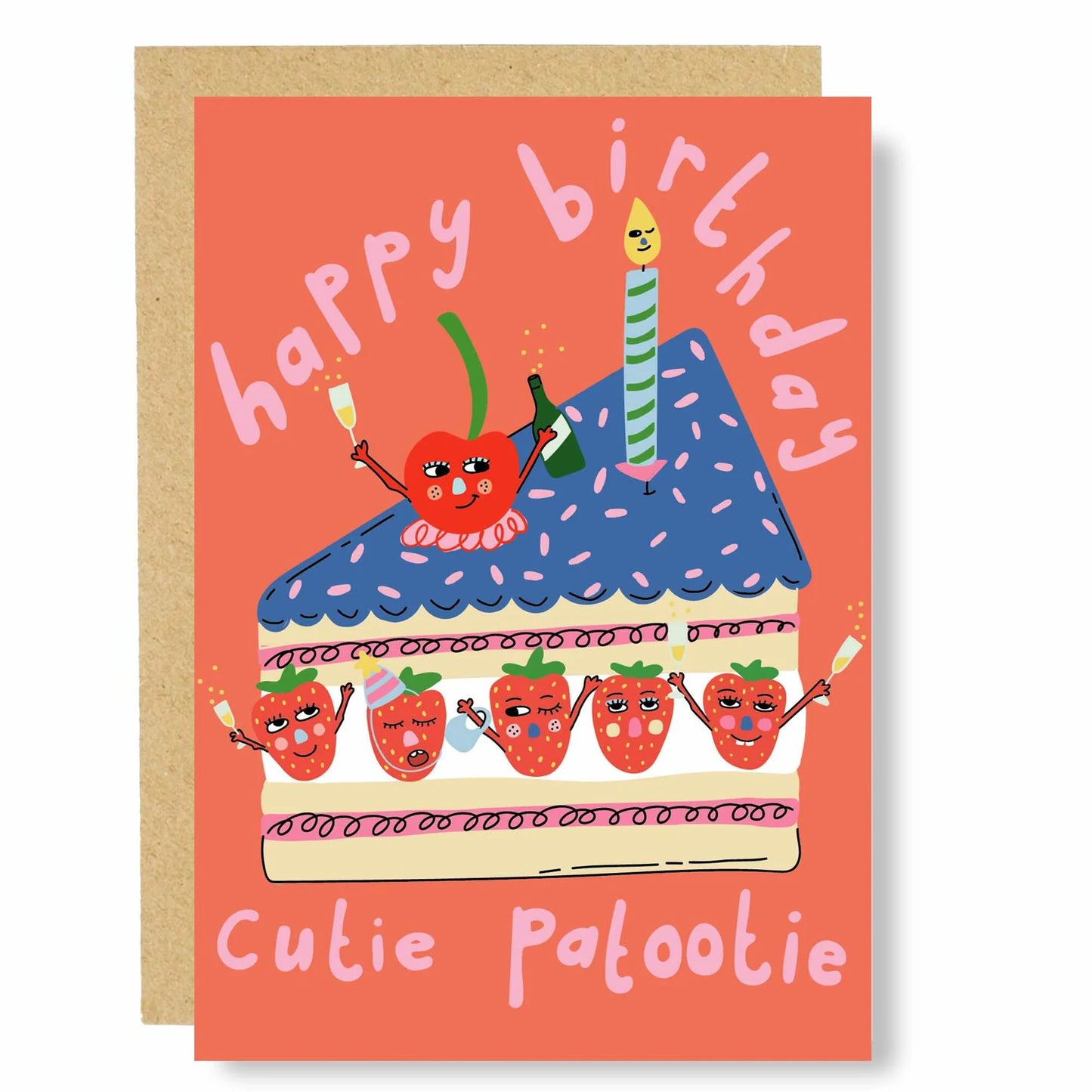 Fruit Cake Birthday Greeting Card