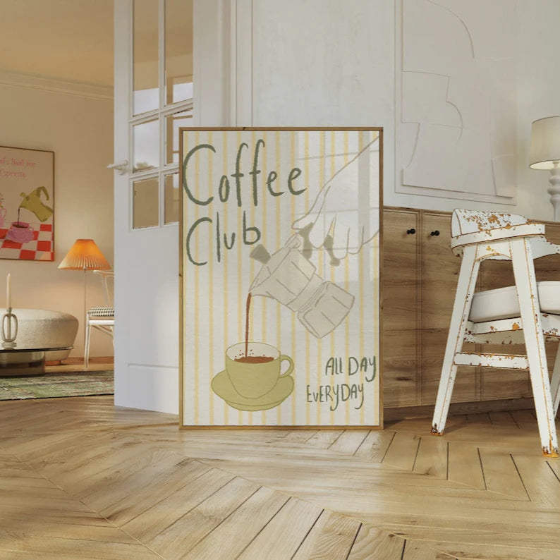 Coffee Club Wall Art Print