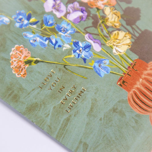 I Love You Flower Bouquet Greeting Card