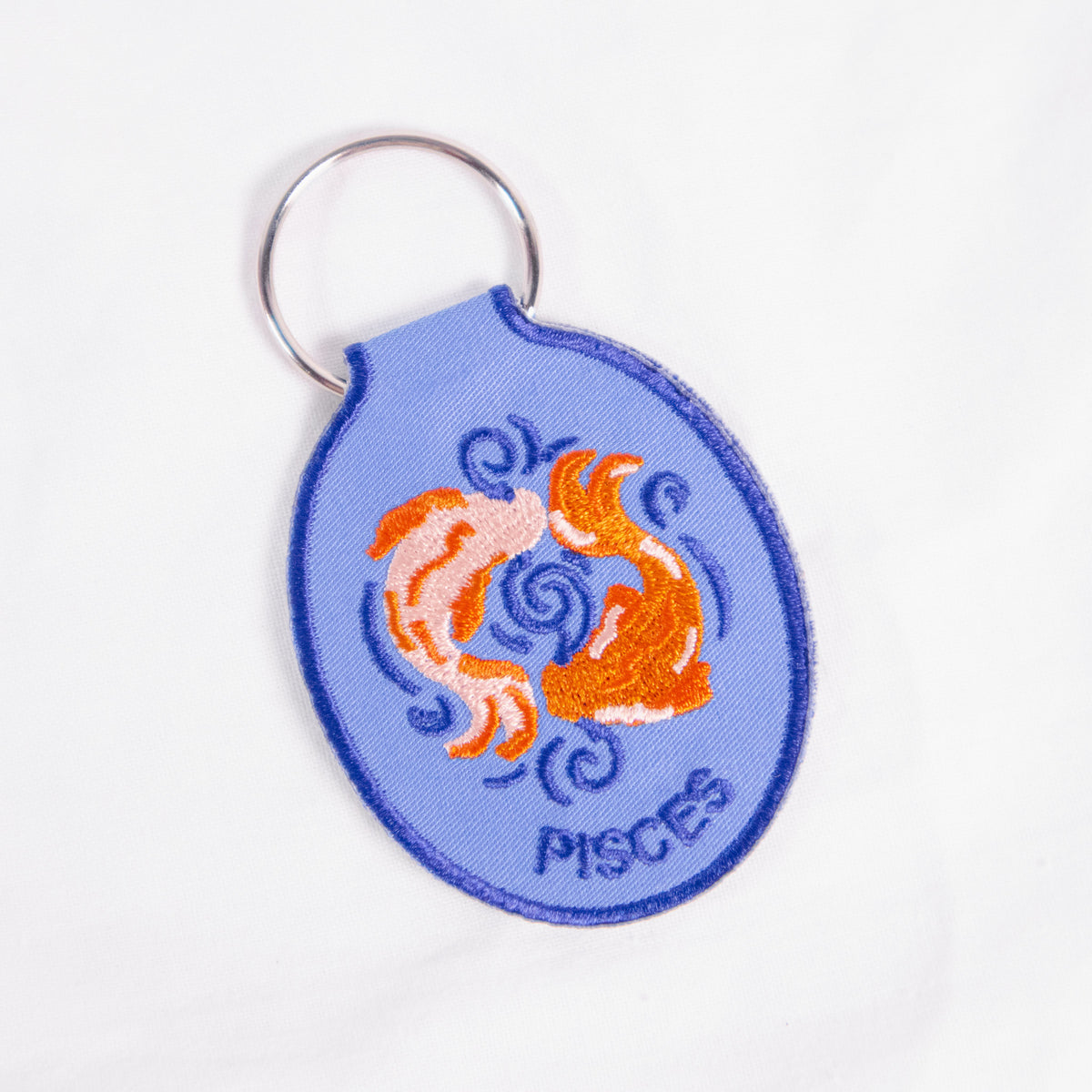 Zodiac Sign Embroidered Keychain
