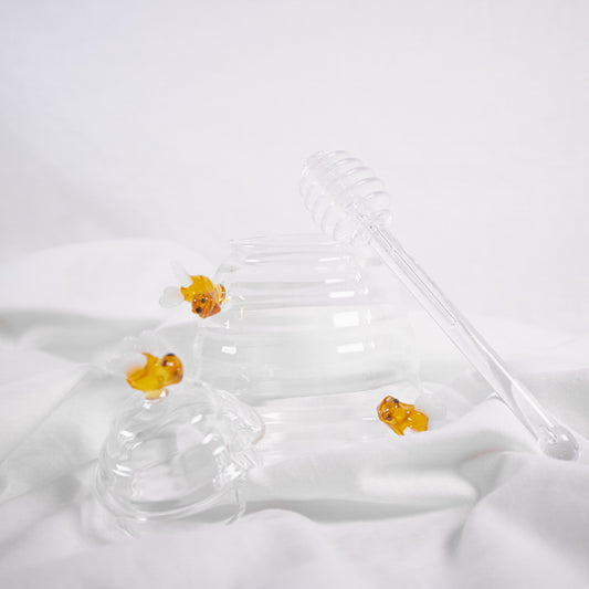 Bee Honey Jar with Dipper