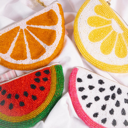 Beaded Fruit Pouch