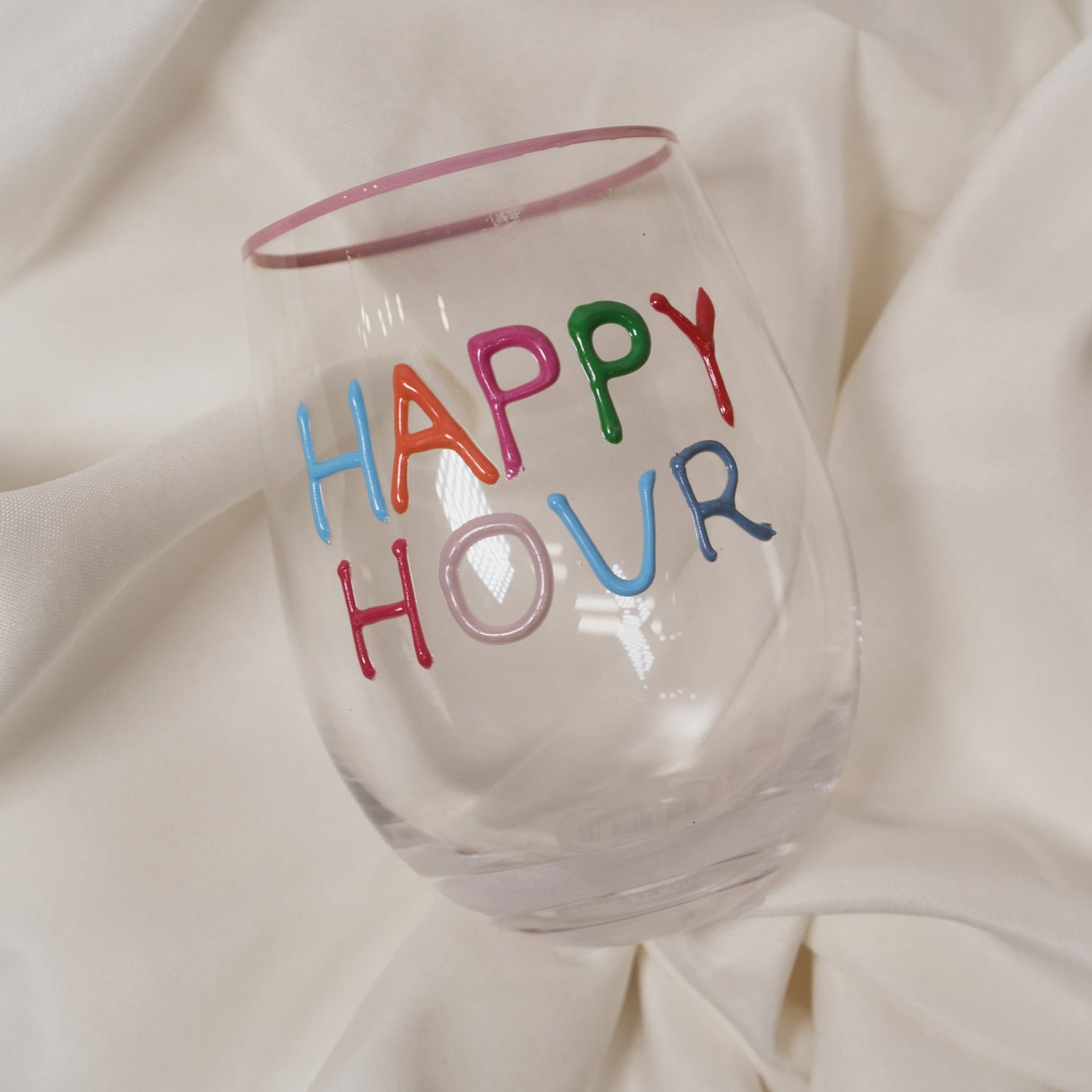 Happy Hour Wine Glass