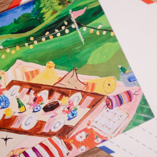 Moonlight Picnic Postcard