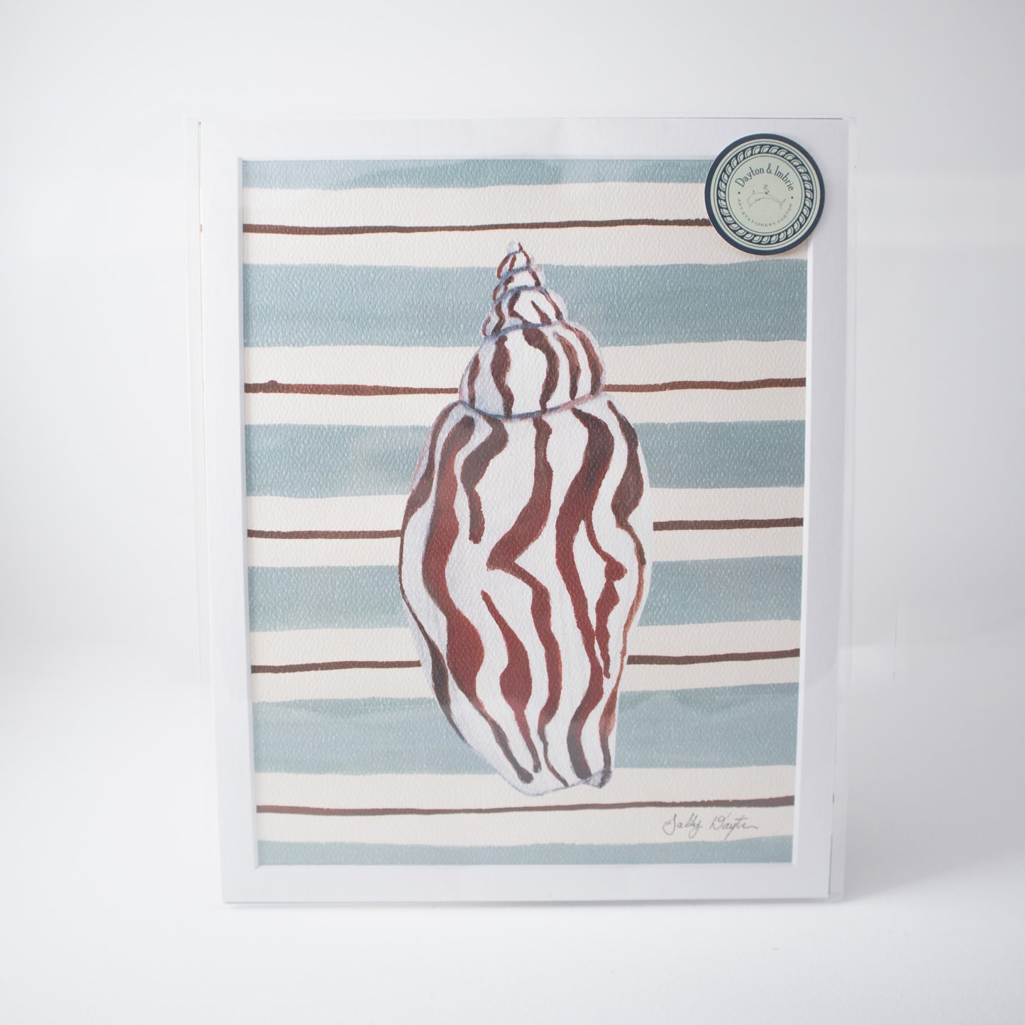 Striped Seashell Wall Art Print