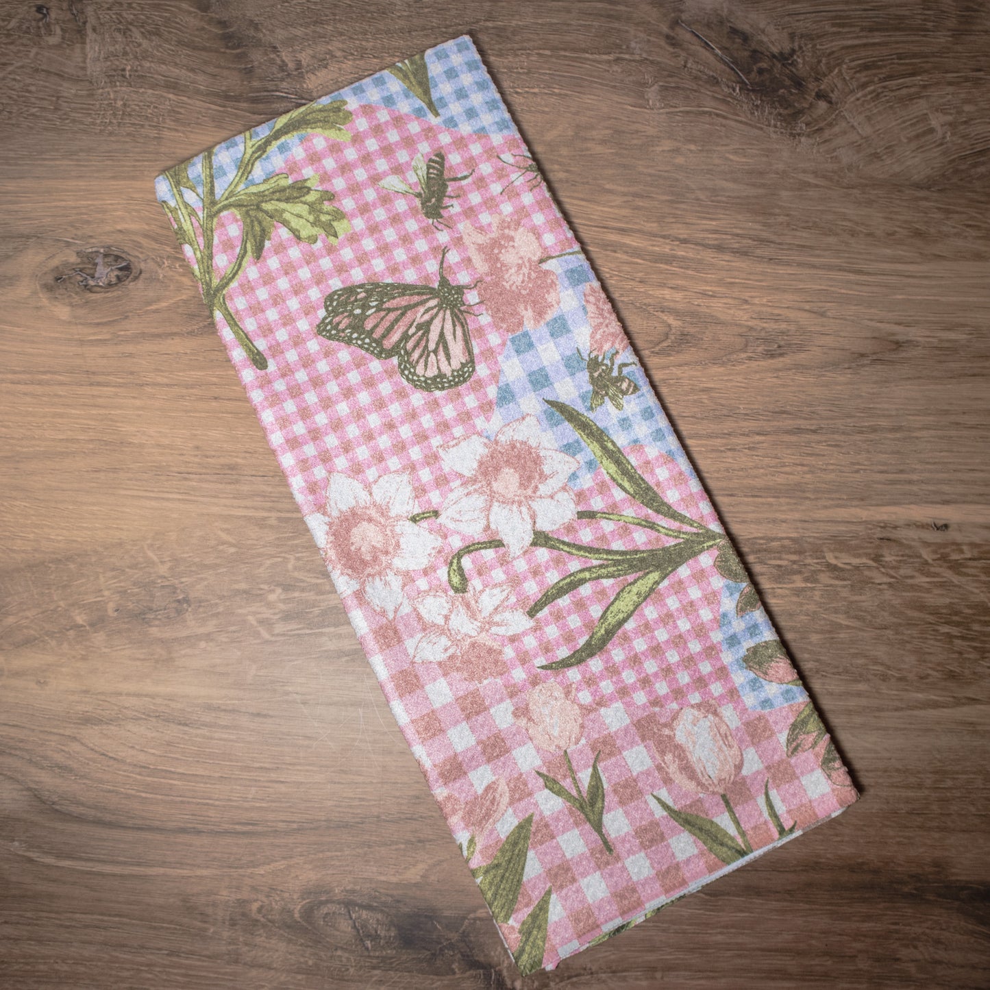 Floral Collage Geometry Tea Towel