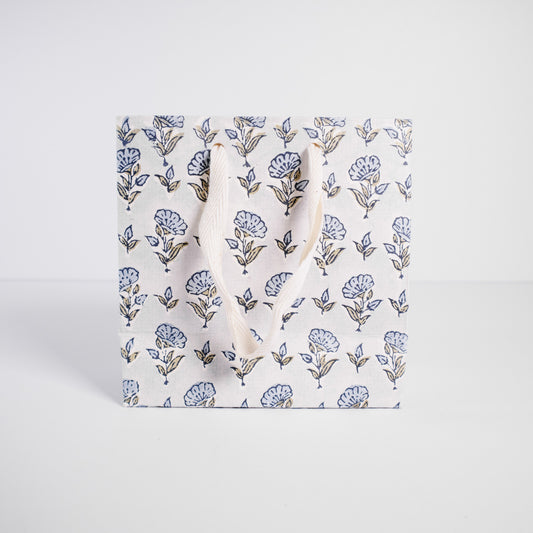 Small Blue Floral Gift Bag