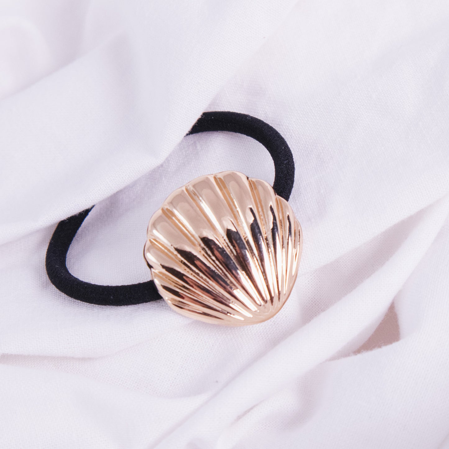 Gold Seashell Hair Tie