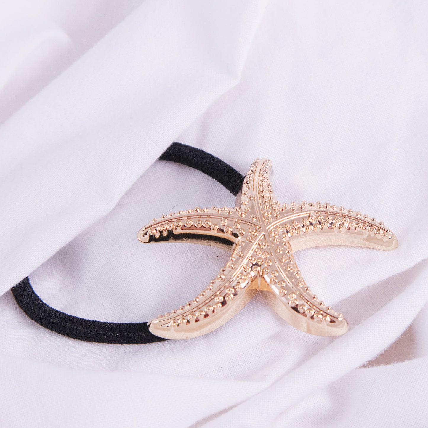 Gold Starfish Hair Tie