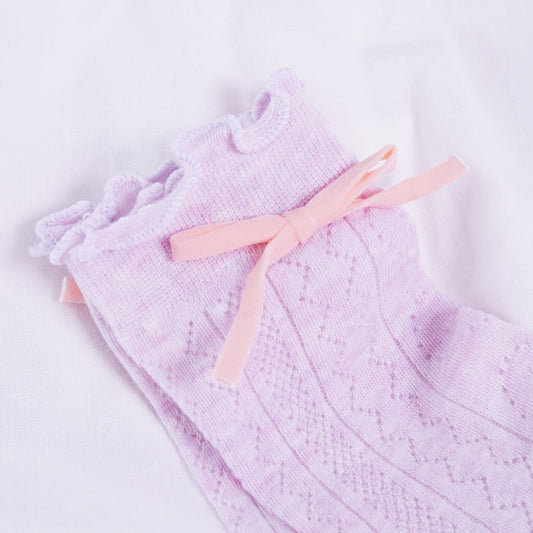 Pointelle Bow Socks