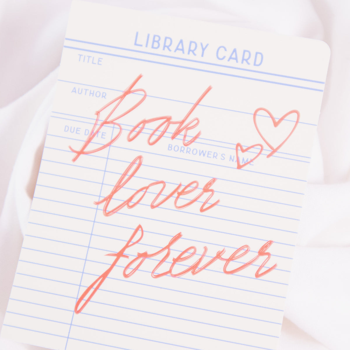 Book Lover Forever Library Card Sticker