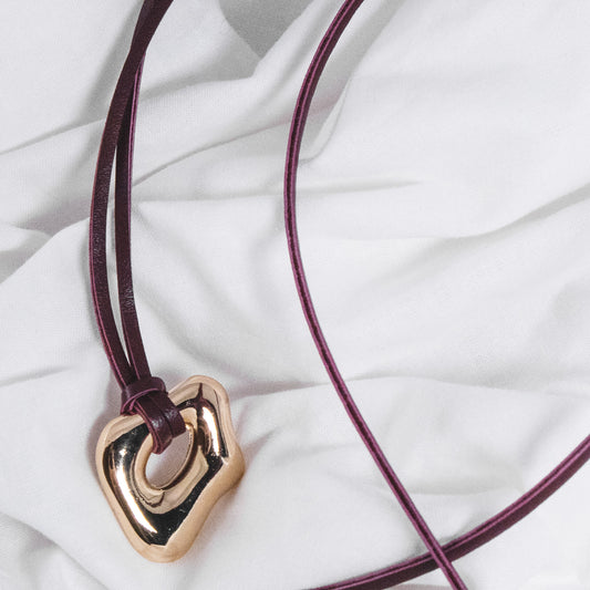 Burgundy Cord Necklace