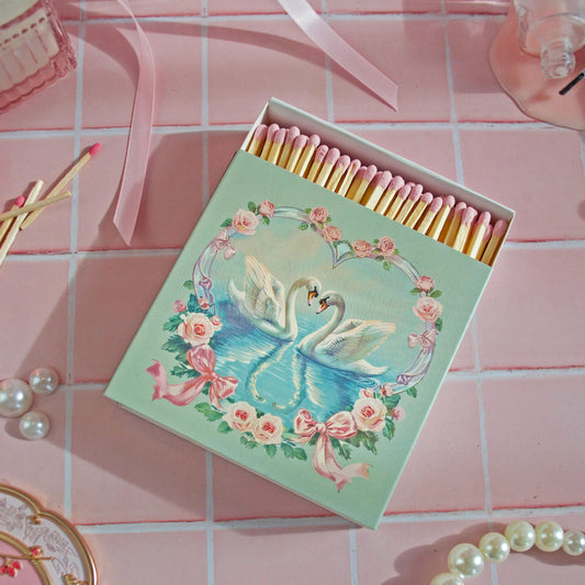 Swans In Love Large Matchbox