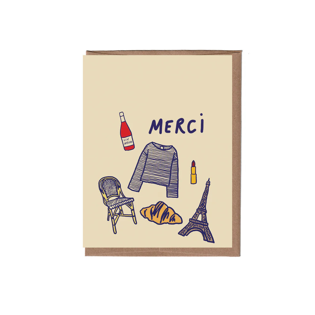Merci Thank You Greeting Card