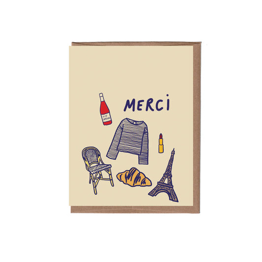 Merci Thank You Greeting Card