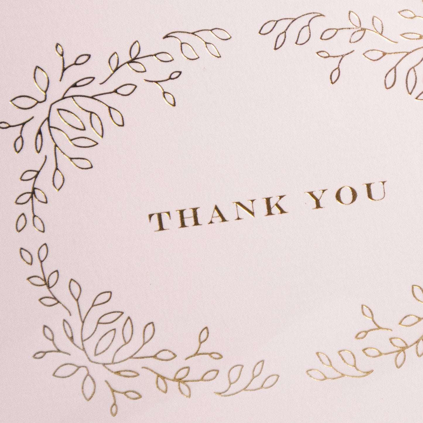 Foil Wreath Thank You Greeting Card
