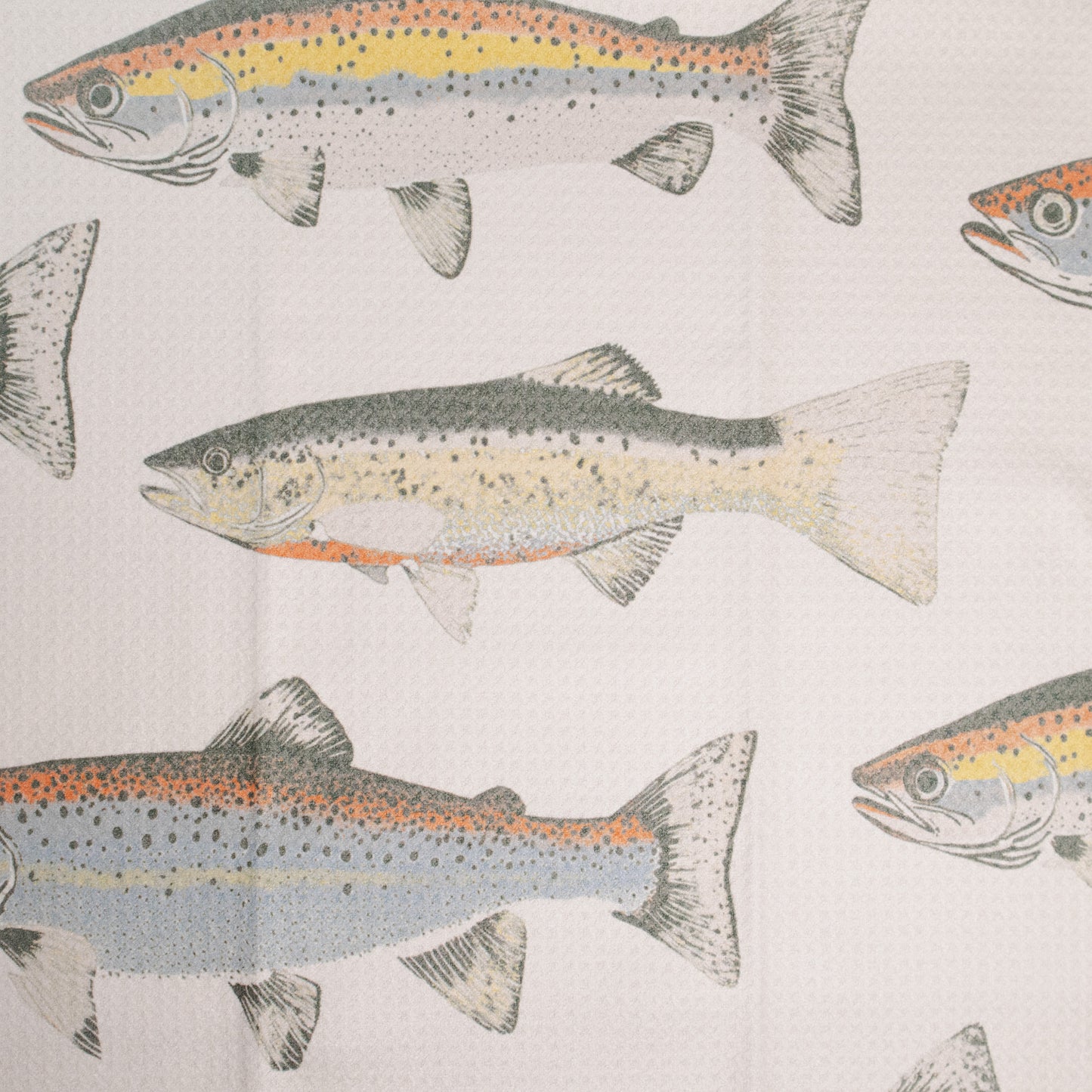 Hooked On Fishing Geometry Tea Towel