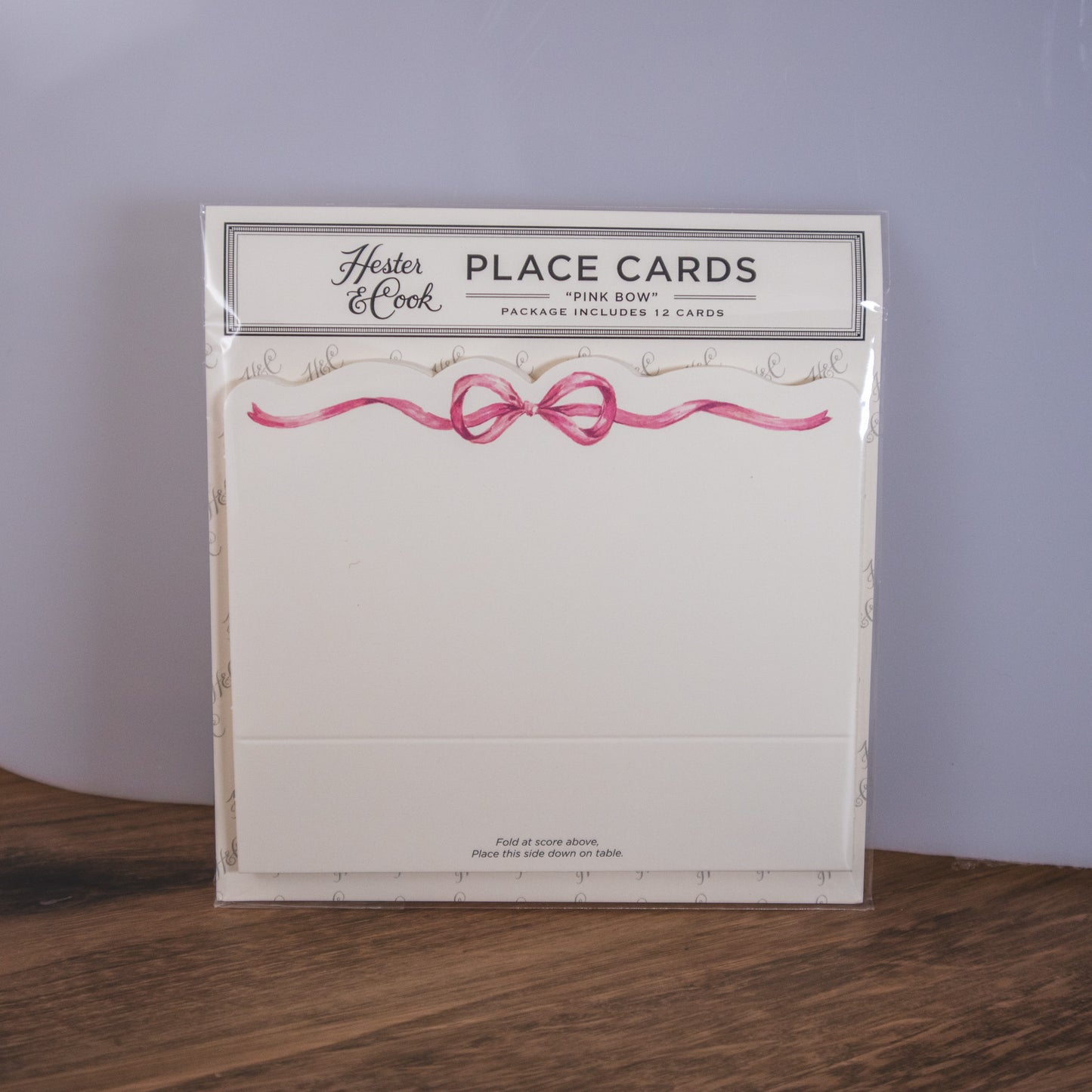 Pink Bow Place Cards