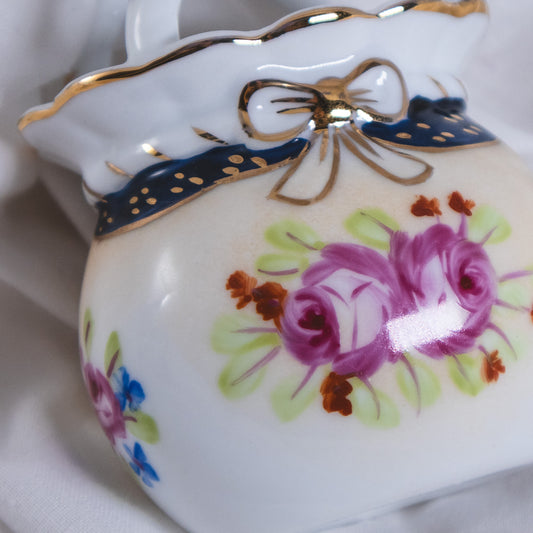 Mini Porcelain Floral Basket
