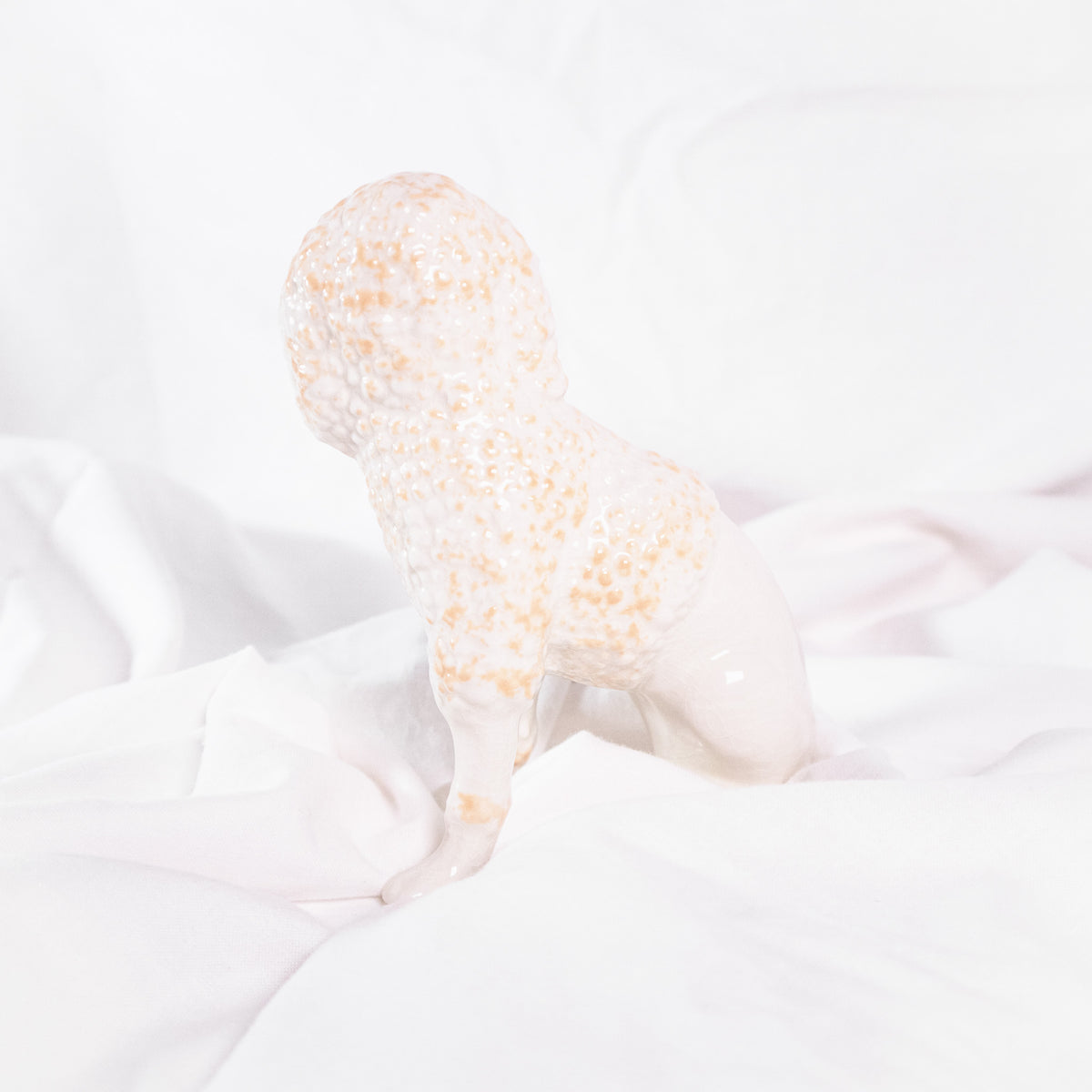 Poodle with Basket Figurine